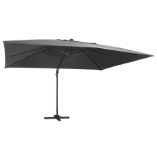 vidaXL antracit konzolos napernyő LED-del/alumínium rúddal 400x300 cm kerti bútor