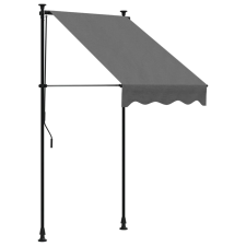 vidaXL antracit szövet és acél feltekerhető napellenző 100 x 150 cm (368736) kerti bútor