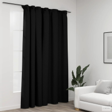 vidaXL Antracit vászonhatású sötétítőfüggöny kampókkal 290 x 245 cm lakástextília