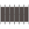 vidaXL Antracitszürke 6 paneles paraván 240 x 180 cm
