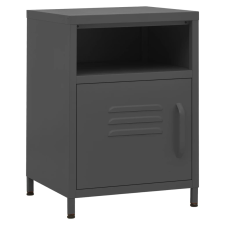 vidaXL antracitszürke acél éjjeliszekrény 35 x 35 x 51 cm (336222) bútor
