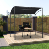 vidaXL Antracitszürke acél grillpavilon 215 x 150 x 220 cm
