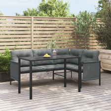 vidaXL antracitszürke acél kerti asztal 110 x 54 x 70 cm kerti bútor