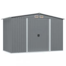 vidaXL Antracitszürke acél kerti fészer 257 x 205 x 178 cm kerti tárolás