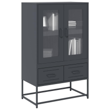 vidaXL antracitszürke acél magasszekrény 68x39x111,5 cm bútor
