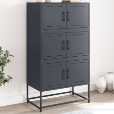 vidaXL antracitszürke acél tálalószekrény 68,5x38,5x123,5 cm bútor