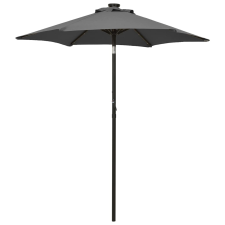 vidaXL antracitszürke alumínium napernyő LED-világítással 200 x 211 cm kerti bútor