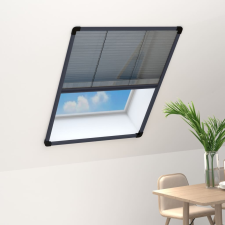 vidaXL antracitszürke alumínium pliszé ablakszúnyogháló 60 x 80 cm szúnyogháló
