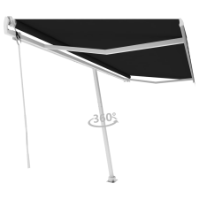 vidaXL antracitszürke automata póznás napellenző 500 x 300 cm kerti bútor
