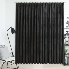 vidaXL antracitszürke bársony sötétítőfüggöny kampókkal 290 x 245 cm lakástextília