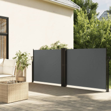 vidaXL antracitszürke behúzható oldalsó napellenző 120 x 1000 cm kerti bútor
