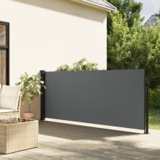 vidaXL antracitszürke behúzható oldalsó napellenző 120 x 600 cm kerti bútor
