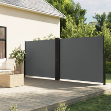 vidaXL antracitszürke behúzható oldalsó napellenző 160 x 600 cm kerti bútor