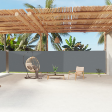 vidaXL antracitszürke behúzható oldalsó napellenző 180 x 1200 cm kerti bútor