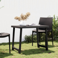 vidaXL antracitszürke fa hatású PP kempingasztal 79x56x64 cm kerti bútor