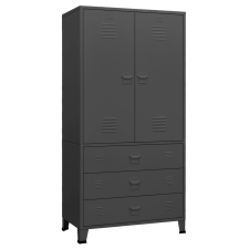 vidaXL antracitszürke fém ruhásszekrény 90 x 50 x 180 cm (339615) bútor