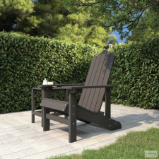 vidaXL Antracitszürke HDPE kerti adirondack szék kerti bútor