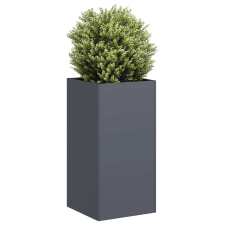 vidaXL Antracitszürke hidegen hengerelt acél növénytartó 40x40x80 cm kerti tárolás
