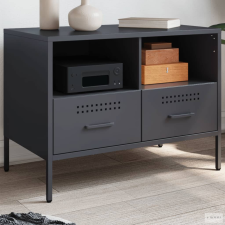 vidaXL Antracitszürke hidegen hengerelt acél TV-szekrény 68x39x50,5 cm bútor