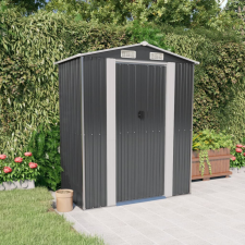 vidaXL Antracitszürke horganyzott acél kerti fészer 192 x 108 x 223 cm kerti tárolás