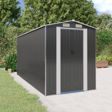 vidaXL Antracitszürke horganyzott acél kerti fészer 192 x 440 x 223 cm kerti tárolás