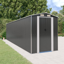 vidaXL antracitszürke horganyzott acél kerti fészer 192 x 772 x 223 cm kerti tárolás
