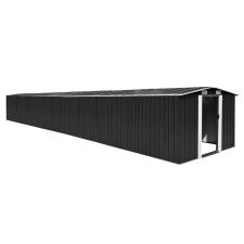 vidaXL antracitszürke horganyzott acél kerti fészer 257 x 990 x 181 cm kerti tárolás