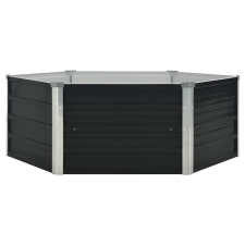 vidaXL antracitszürke horganyzott acél kerti magaságyás 129x129x45 cm (45723) kerti tárolás