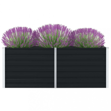vidaXL antracitszürke horganyzott acél kerti magaságyás 160x80x45 cm kerti tárolás