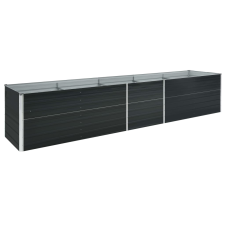 vidaXL antracitszürke horganyzott acél kerti magaságyás 400x80x45 cm (47059) kerti tárolás