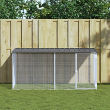 vidaXL antracitszürke horganyzott acél tyúkketrec tetővel 203x98x90 cm haszonállat felszerelés