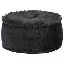 vidaXL antracitszürke kerek bársony puff 40 x 20 cm bútor