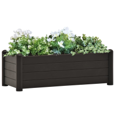 vidaXL antracitszürke kerti PP magaságyás 100 x 43 x 35 cm kerti tárolás