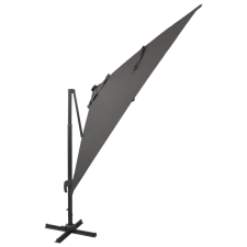 vidaXL antracitszürke konzolos napernyő rúddal és LED-fényekkel 300 cm (312346) kerti bútor