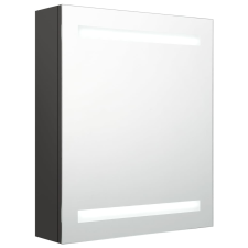 vidaXL antracitszürke LED-es tükrös fürdőszobaszekrény 50 x 14 x 60 cm (326487) fürdőszoba bútor