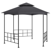 vidaXL antracitszürke pavilon oldalfalakkal 3,1 x 2,7 m
