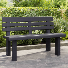 vidaXL antracitszürke polipropilén kerti pad 110 x 52 x 71 cm kerti bútor