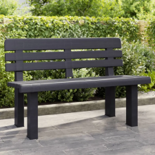 vidaXL Antracitszürke polipropilén kerti pad 110 x 52 x 71 cm kerti bútor