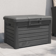 vidaXL antracitszürke polipropilén kültéri párnatartó 73x50,5x46,5 cm kerti tárolás
