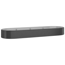 vidaXL antracitszürke porszórt acél kerti magaságyás 322x100x36 cm (319001) kerti tárolás