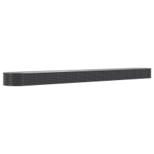 vidaXL antracitszürke porszórt acél kerti magaságyás 620x80x36 cm (318946) kerti tárolás