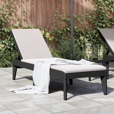 vidaXL antracitszürke PP napozóágy 186 x 60 x 29 cm kerti bútor