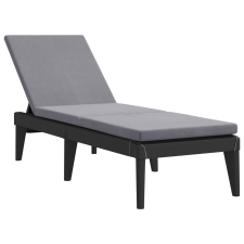 vidaXL antracitszürke PP napozóágy párnával 186 x 60 x 29 cm (364223) kerti bútor