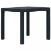 vidaXL Antracitszürke rattan küllemű műanyag kerti asztal 79x79x72 cm