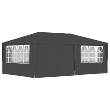 vidaXL antracitszürke rendezvénysátor oldalfalakkal 4 x 6 m 90 g/m² kerti bútor