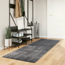 vidaXL antracitszürke rövid szálú puha és mosható szőnyeg 80 x 250 cm lakástextília