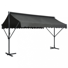 vidaXL antracitszürke szabadon álló napellenző 400 x 300 cm kerti bútor