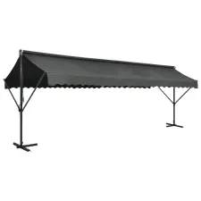 vidaXL antracitszürke szabadon álló napellenző 600 x 300 cm kerti bútor