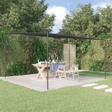 vidaXL antracitszürke szövet és acél pavilon 4 x 4 m 180 g/m² kerti bútor