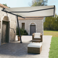 vidaXL antracitszürke vas napellenzőrúdszett 450 x 245 cm kerti bútor